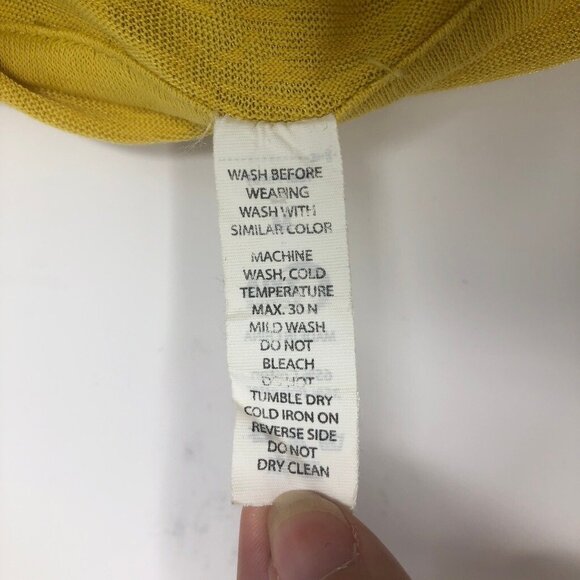 Zyia Active Lightweight Beach Hoodie Size M Yellow Cotton - Picture 6 of 6